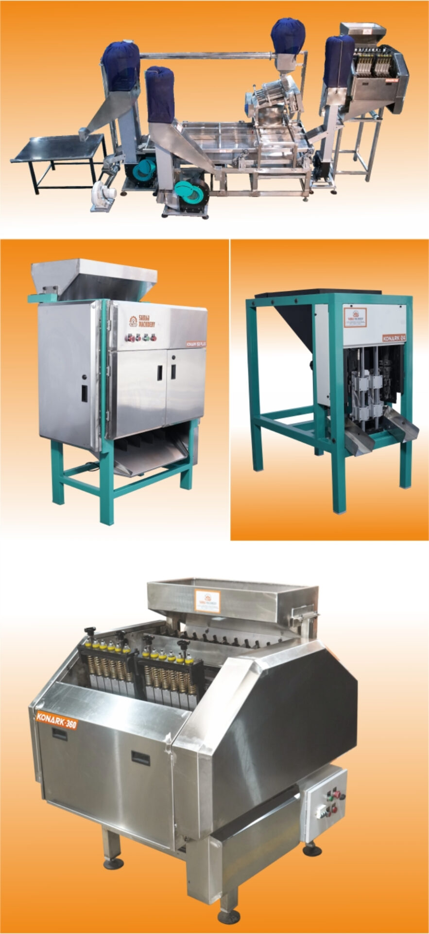 Autoline - Automatic Cashew Processing Line Cutting De-Shelling Scooping