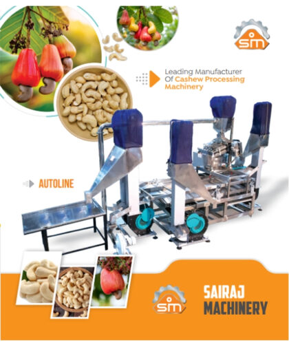 Autoline - Automatic Cashew Processing Line (Cutting, De-Shelling, Scooping)