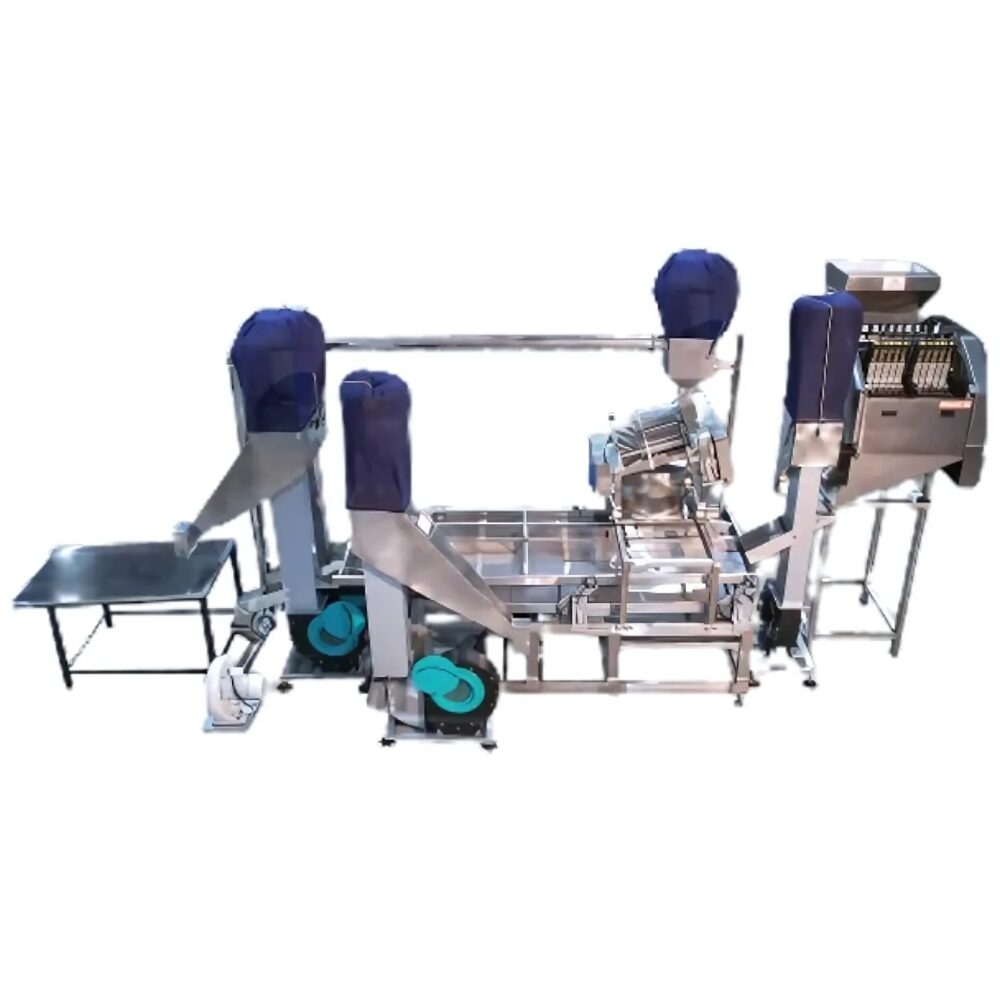 Automatic Cashew Nut Cutting De-Shelling Scooping Line